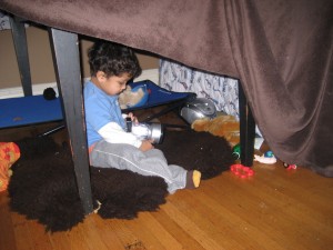 inside his fort